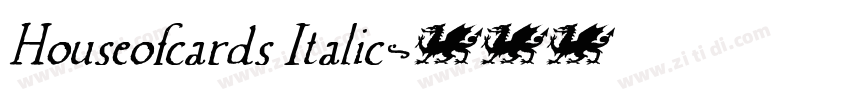 Houseofcards Italic字体转换